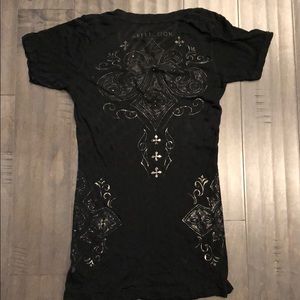 Affliction black vneck